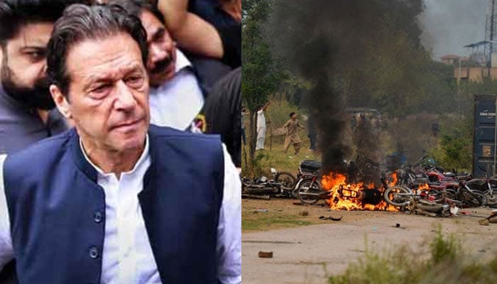 A case of vandalism and rioting was registered on the appearance of Imran Khan in the Tosha Khana case —File photo