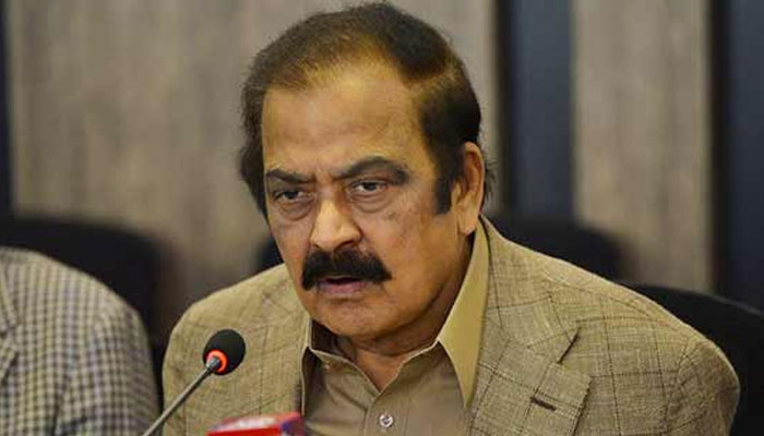 Rana Sanaullah's announcement to take legal action on Shireen Mazari's statement Interior Minister Rana Sanaullah - file photo