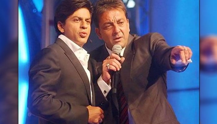 Shah Rukh Khan and Sanjay Dutt are ready to be seen in action together File photo