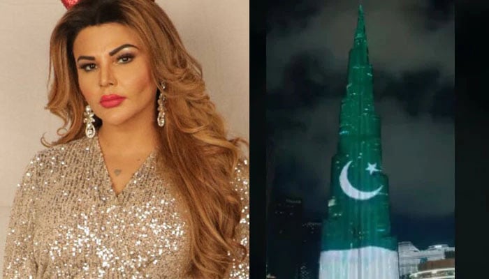 Rakhi Sawant once again waved the Pakistani flag in her Instagram story Rakhi Sawant once again waved the Pakistani flag in her Instagram story