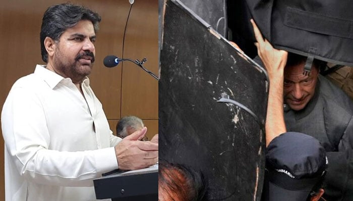 Nasir Shah's comment on Imran Khan's court appearance style Credit goes to Imran Khan for introducing the bulletproof burqa, Nasir Shah