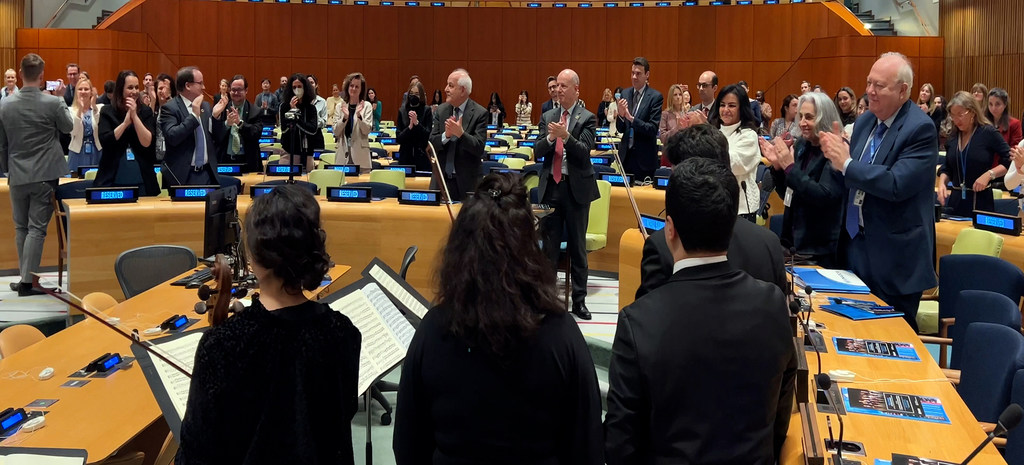 The West-Eastern Divan Ensemble performs at UN headquarters in February 2023 The West-Eastern Divan Ensemble performs at UN headquarters in February 2023