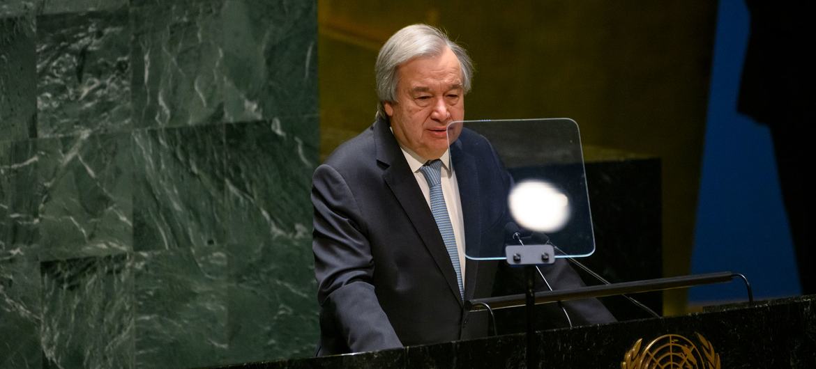 Secretary-General António Guterres addresses the UN General Assembly High-Level Event to commemorate the International Day to Combat Islamophobia. Secretary-General António Guterres addresses the UN General Assembly High-Level Event to commemorate the International Day to Combat Islamophobia.