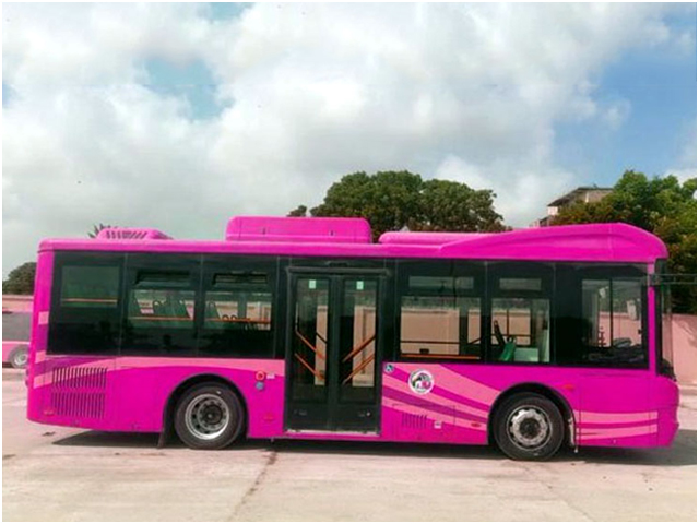 Announcement of starting People's Pink bus service on two more new routes of Karachi