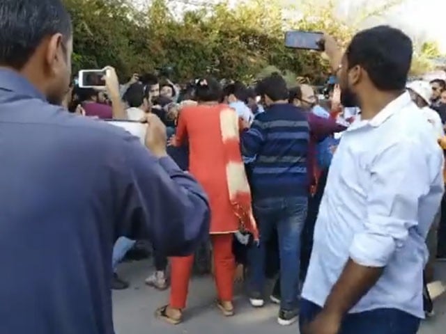 Awart March participants violence on journalists, female journalist injured Attack on the media that came to cover women and transgenders