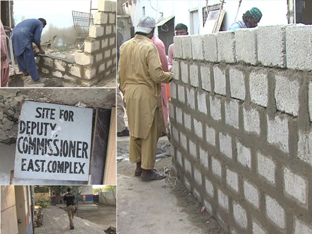 The anti-encroachment police's attempt to 'seize' the valuable land of Uzmi Karachi