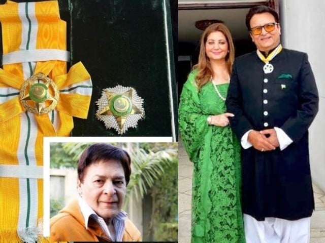 Which personalities including late Qavi Khan and Behrooz Sabzwari were awarded civil honours? (Photo courtesy of Twitter)