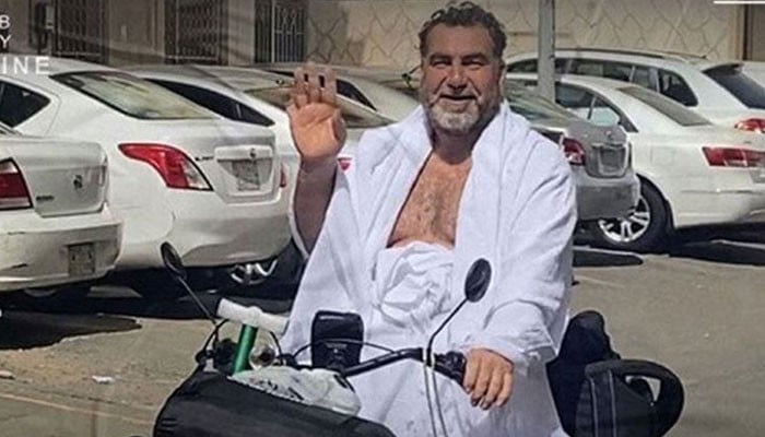 A Syrian man who reached Makkah on a motorcycle from Germany died