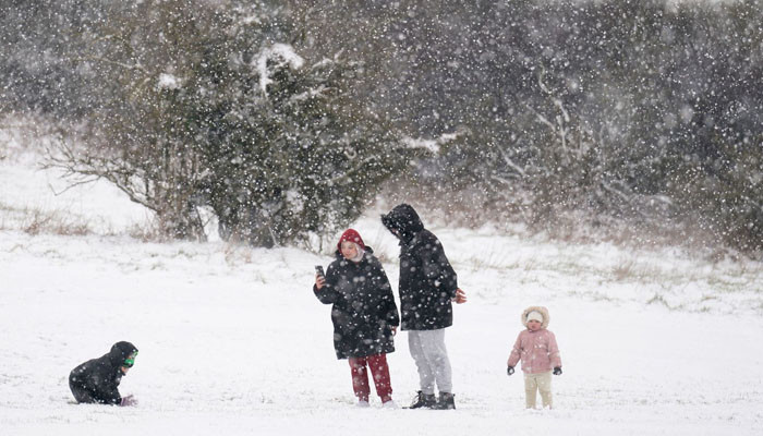 A blizzard warning remains in place in the UK