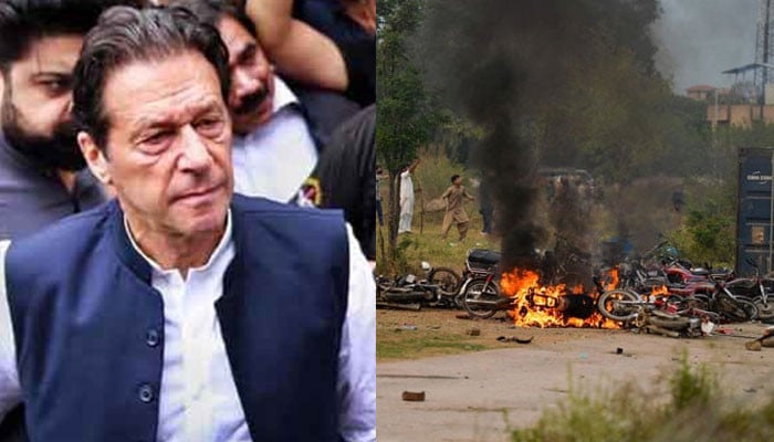 A case of vandalism and rioting was registered on the appearance of Imran Khan in the Tosha Khana case