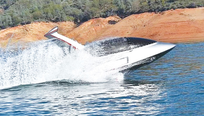 A shark-shaped boat for underwater travel