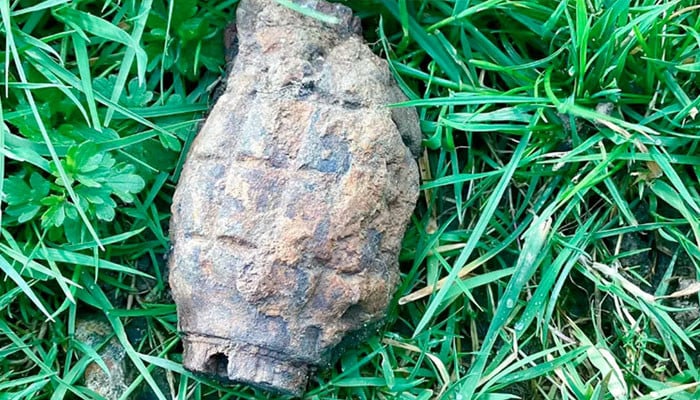 An unexploded grenade hit a 9-year-old child in World War II