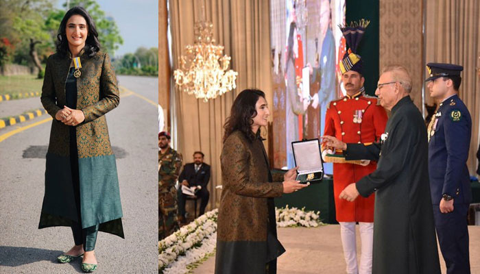 Bisma Maruf awarded the Imtiaz medal to her father