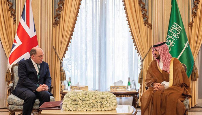 British counterpart meeting with Saudi defense minister