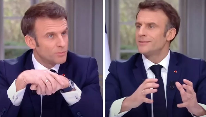 French president criticized for taking off watch during TV interview