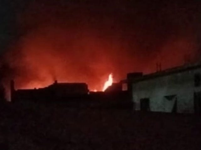 Horrible fire in site area factory, Karachi