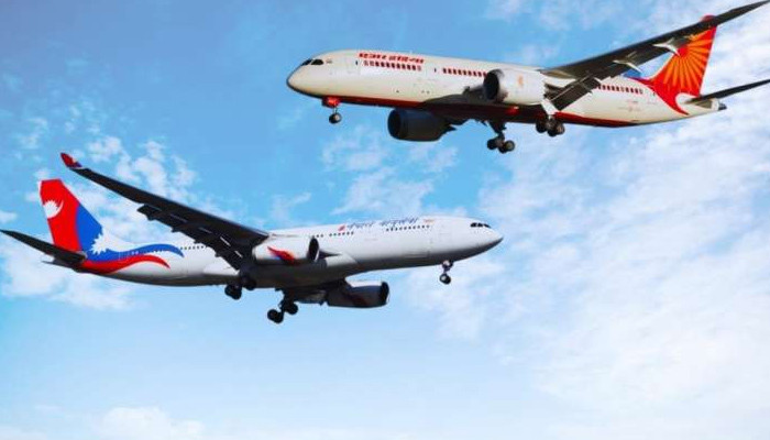 Indian and Nepalese passenger planes narrowly escaped the crash