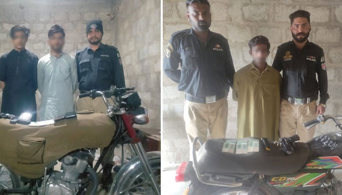 Karachi, 3 street criminals arrested from Shah Latif