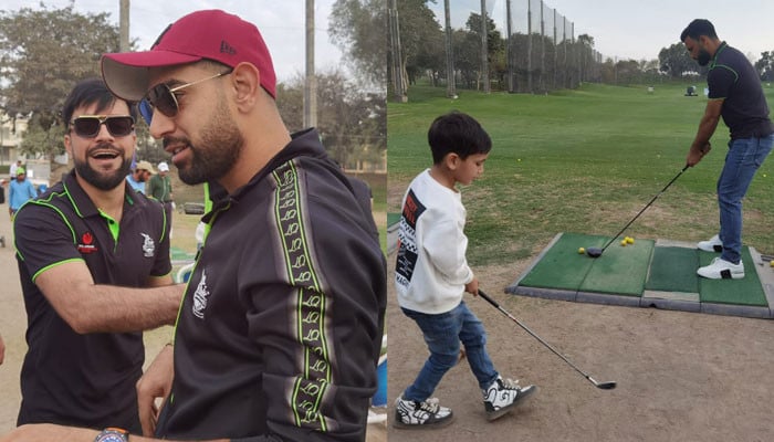 Lahore Qalandars players reached the golf club on rest day