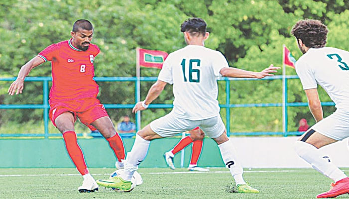 Maldives defeated Pakistan in a friendly football match