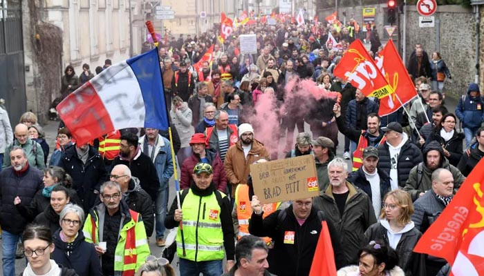 Protests across France against pension reform