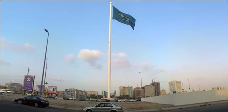 The second tallest Saudi flag in the world in Jeddah -