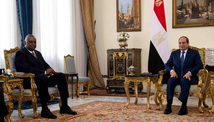 US Secretary of Defense meeting with President Abdel Fattah al-Sisi