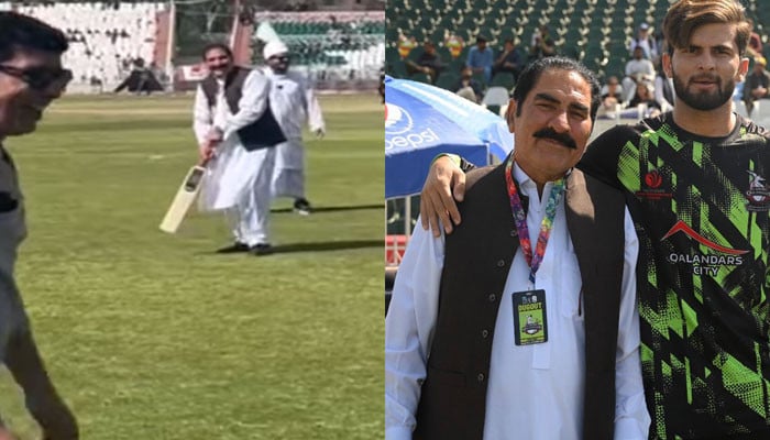 Video of Shaheen Afridi's father playing cricket goes viral