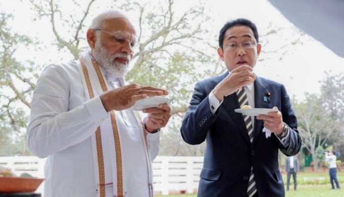 What is being fed to the Japanese Prime Minister in India?