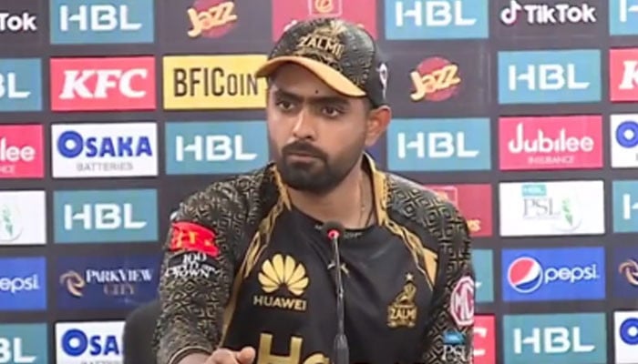 What statement did Babar make on social media after winning against Karachi?