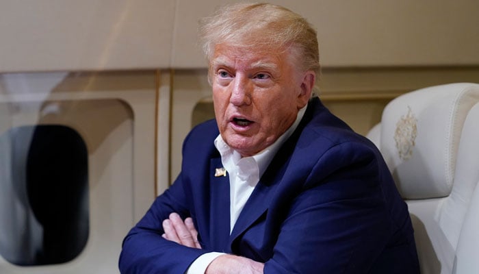Trump arrived in New York to face the indictment File photo