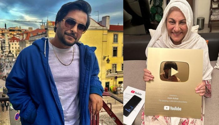 Asim Azhar got Golden Button from YouTube Collage courtesy of Instagram