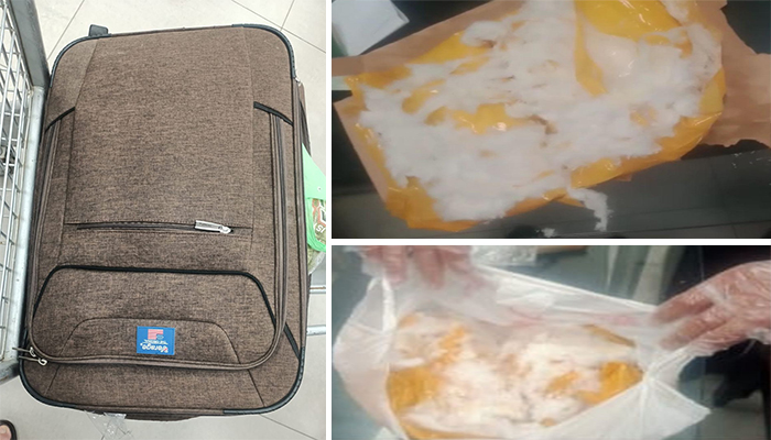 Drugs recovered from Faisalabad-bound passenger Images courtesy of ASF