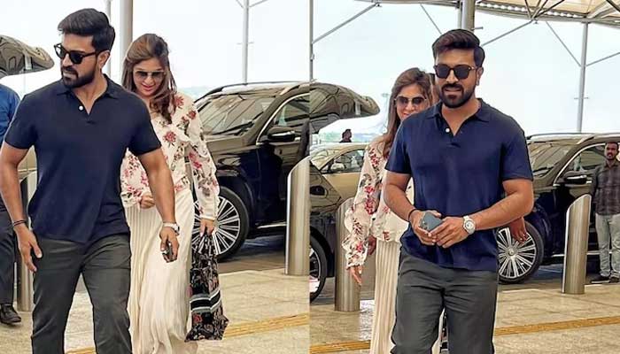 Ramcharan and his wife Apsana leave for Maldives for vacation Ramcharan and his wife Apsana leave for Maldives for vacation