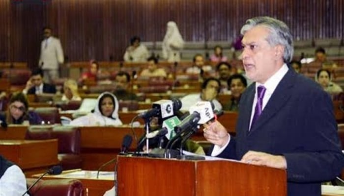 The Election Expenses Bill was presented in the National Assembly Federal Finance Minister Ishaq Dar - File photo