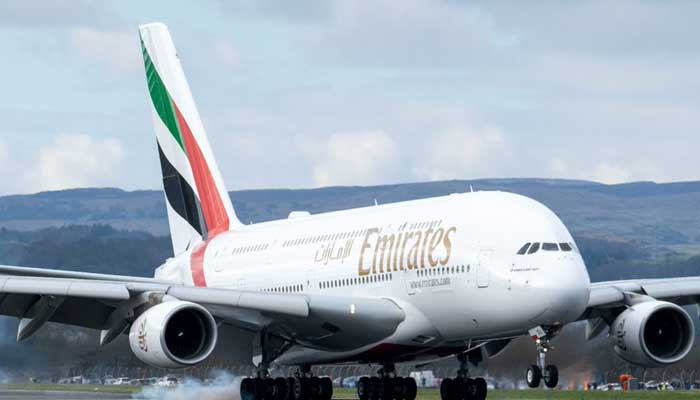 The Emirates Airlines flight from Manchester to Dubai took off in Vienna File photo