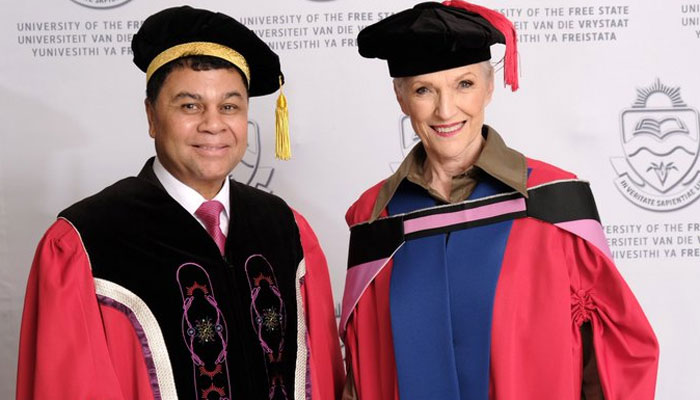 Elon Musk's mother received an honorary doctorate Photo courtesy of Twitter