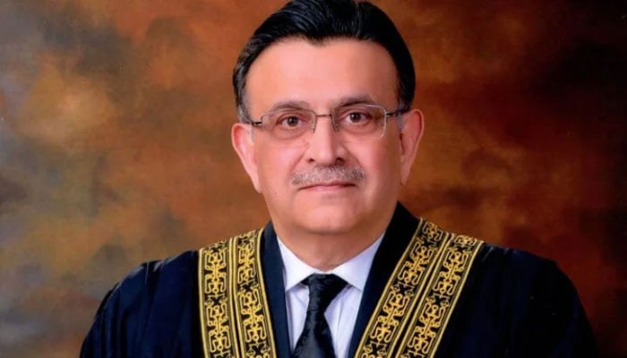 A reference has been filed in the Supreme Judicial Council against 8 judges of the Supreme Court including Chief Justice Umar Atta Bandial File photo
