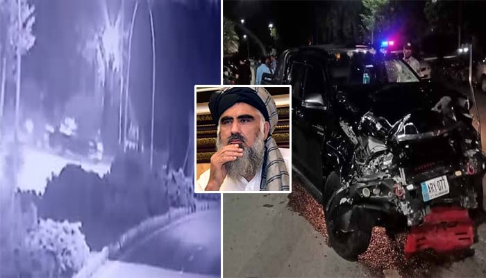 13 speeding challans issued on the vehicle that hit Mufti Abdul Shakoor's vehicle File photos/video grab