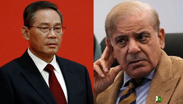 Prime Minister Shehbaz Sharif's telephonic communication with his Chinese counterpart File photo