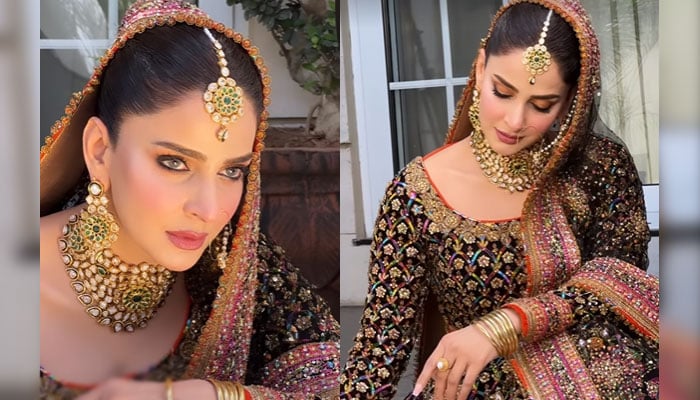 Groom question from fans on Saba Qamar's new bridal photo shoot Screen grabs