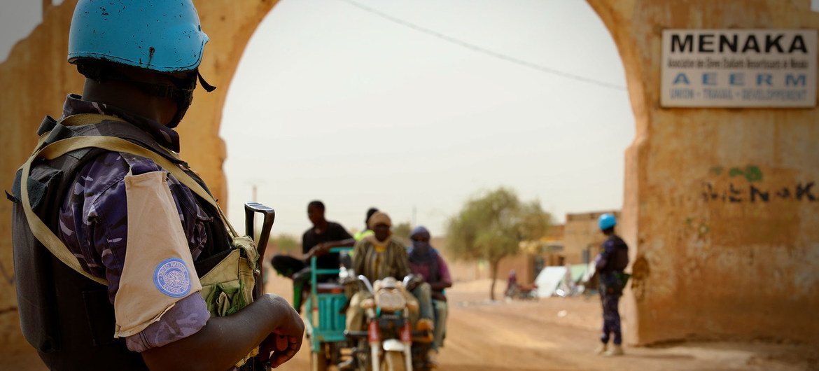 UN Police Patrol Menaka Region in northeastern Mali. UN Police Patrol Menaka Region in northeastern Mali.