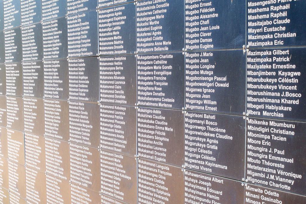 Wall of Rwanda Genocide victims