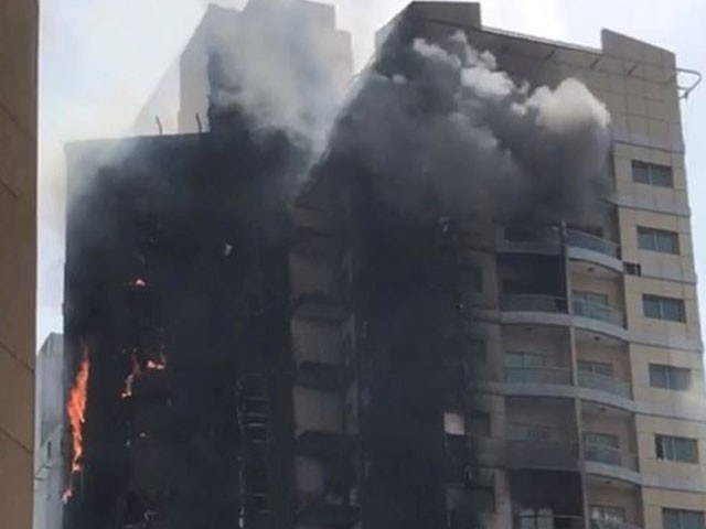 Fire in a residential building in Dubai; 16 people including 3 Pakistanis died The cause of the fire in the building could not be determined: Photo: Arab Media