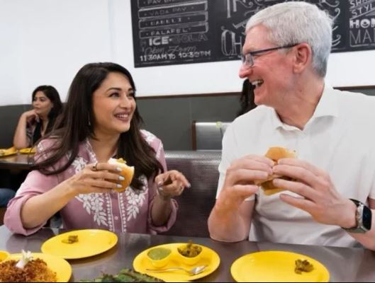 Why did Madhuri feed the famous 'Wada Pao' of Mumbai to Apple Chief Tim Cook?