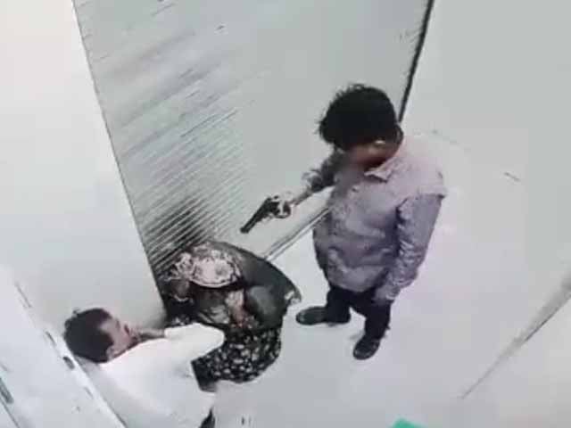 The video of the incident between husband and wife in the ATM room of a private bank went viral