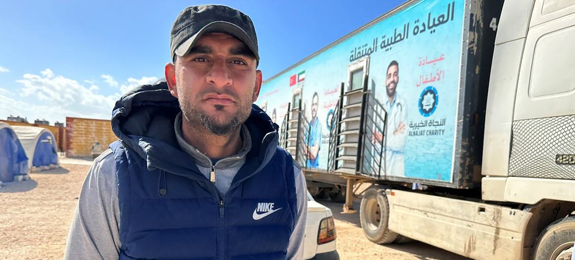 Mazyad Abdel-Majeed Al-Zayed, manages Ajnadayn camp in Jindairis.