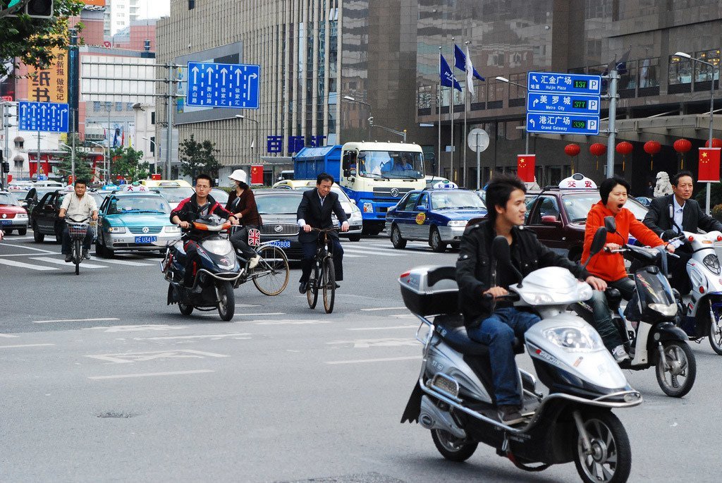 Urban mobility in the city of Shanghai, China. Urban mobility in the city of Shanghai, China.