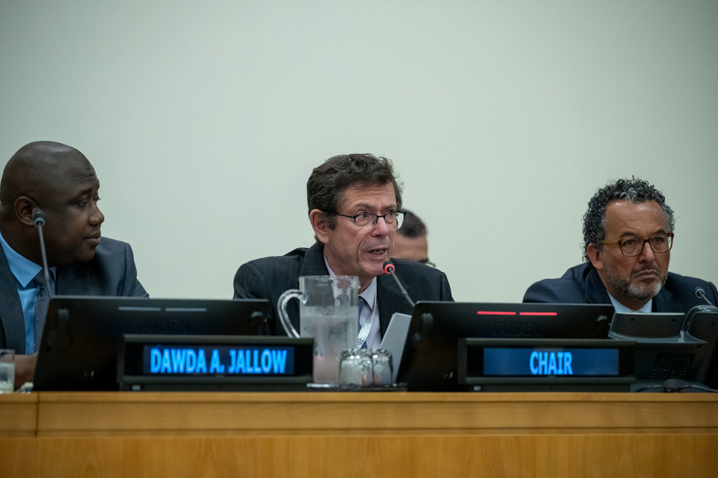 Ambassador Ivan Šimonović of Croatia, Chair of the Peacebuilding Commission, opens a meeting on transitional justice in Colombia, The Gambia, and Timor-Leste. Ambassador Ivan Šimonović of Croatia, Chair of the Peacebuilding Commission, opens a meeting on transitional justice in Colombia, The Gambia, and Timor-Leste.