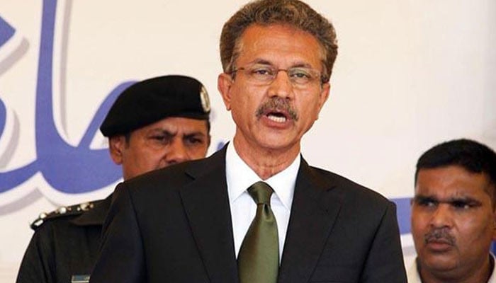 A case of theft was registered at the house of former mayor Karachi Wasim Akhtar